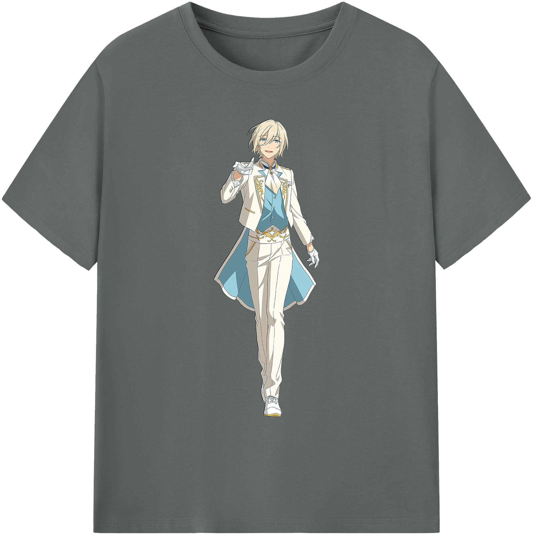 （画像用） あんさんぶるスターズ! Ensemble Stars 綿100％ メンズ半袖Tシャツ｜肌触りやわらか＆通気性